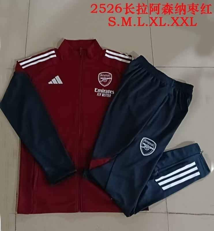 AAA(Thailand) Arsenal 25/26 Red Soccer Tracksuit 06