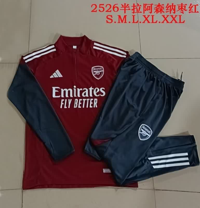 AAA(Thailand) Arsenal 25/26 Red Soccer Tracksuit 07