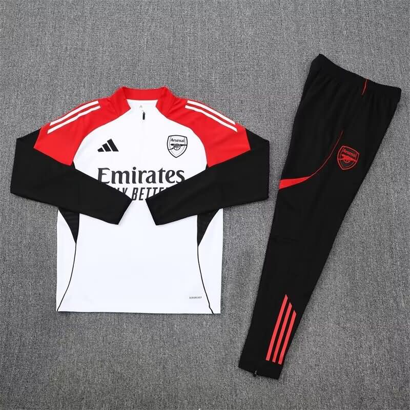 AAA(Thailand) Arsenal 25/26 White Soccer Tracksuit