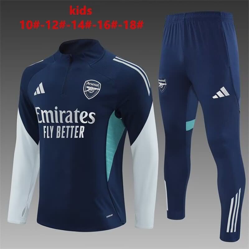 Arsenal 25/26 Kids Dark Blue Soccer Tracksuit 02