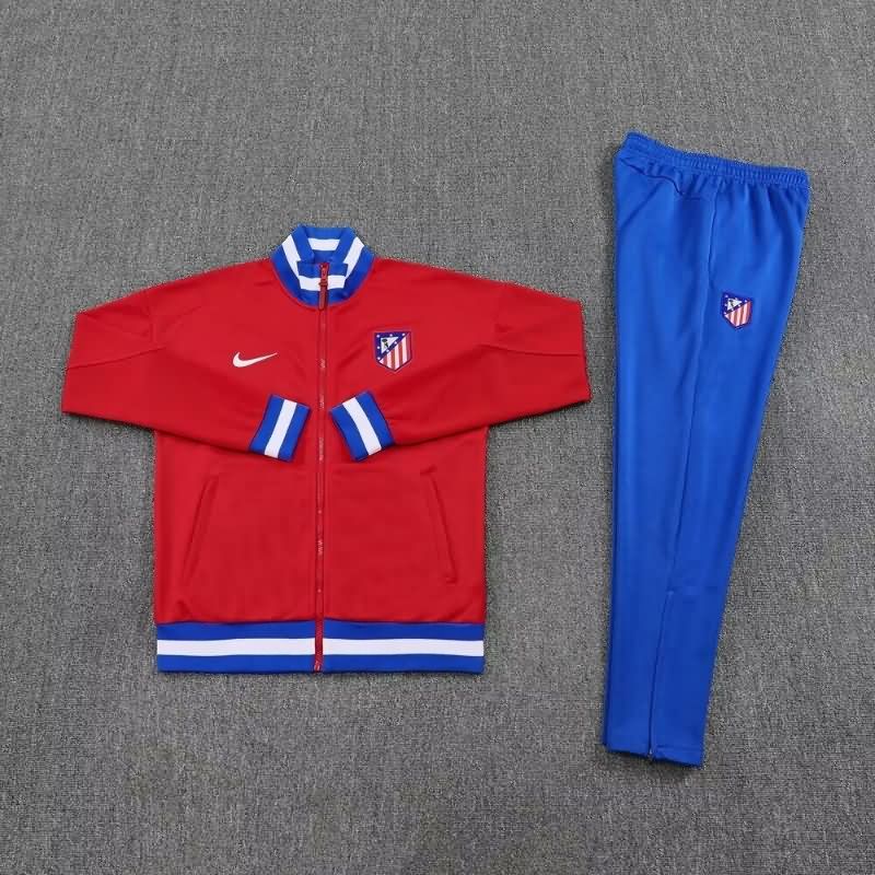 AAA(Thailand) Atletico Madrid 25/26 Red Soccer Tracksuit