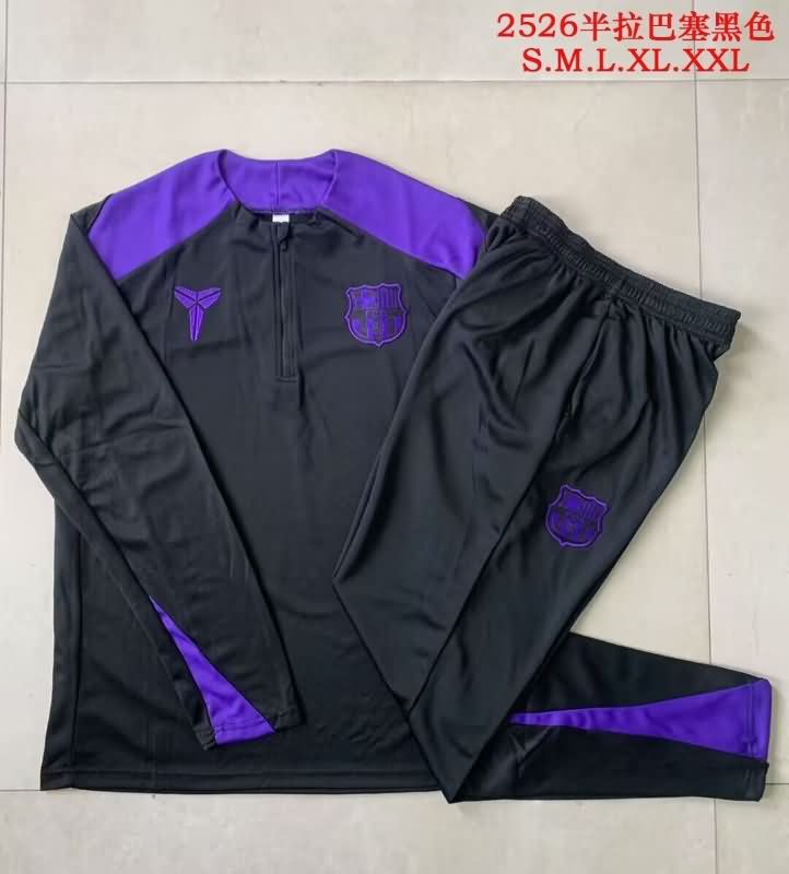 AAA(Thailand) Barcelona 25/26 Black Soccer Tracksuit