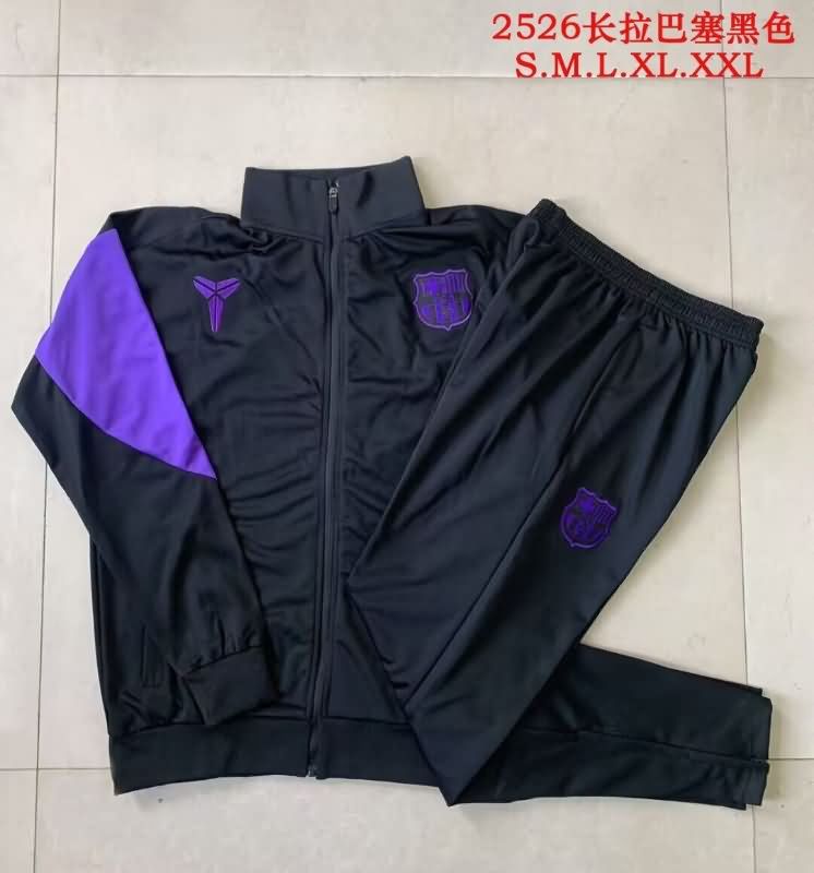AAA(Thailand) Barcelona 25/26 Black Soccer Tracksuit 02
