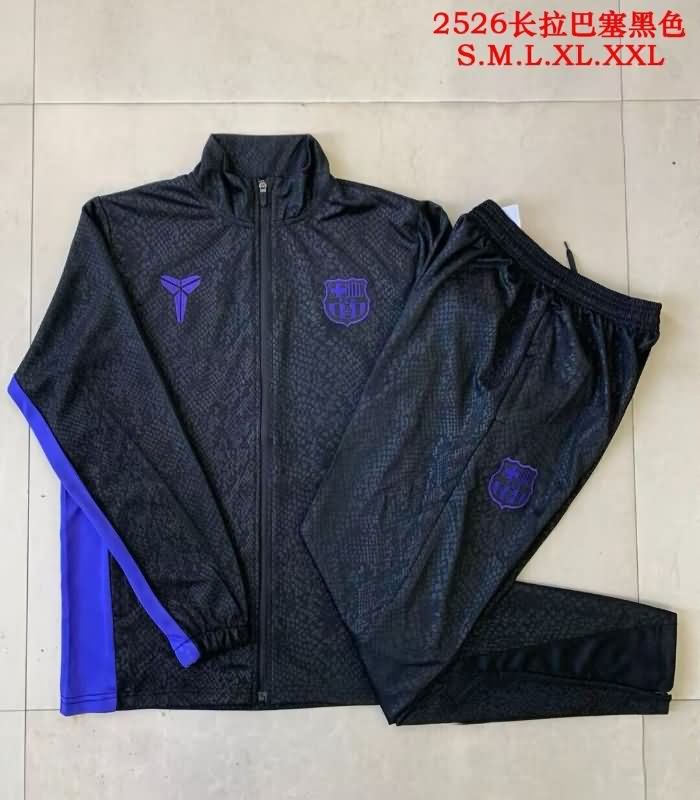 AAA(Thailand) Barcelona 25/26 Black Soccer Tracksuit 04