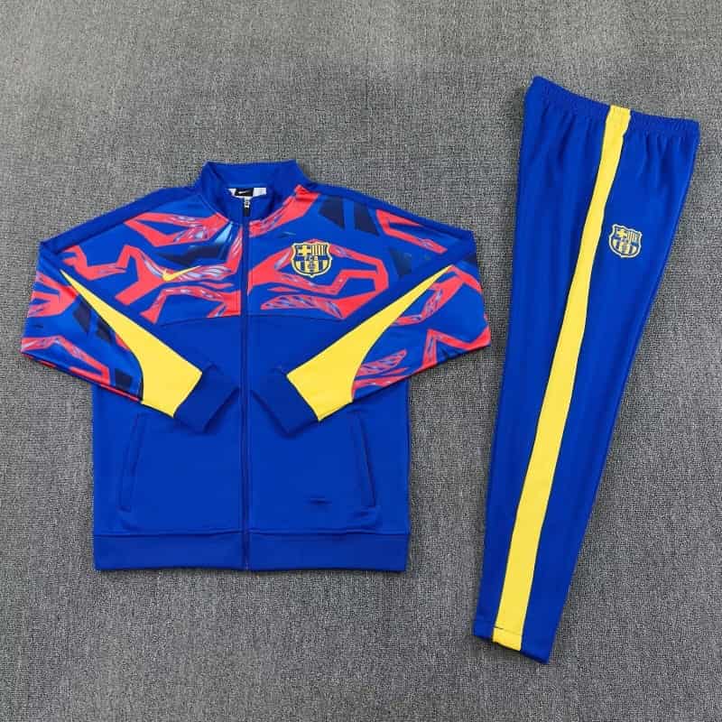 AAA(Thailand) Barcelona 25/26 Blue Soccer Tracksuit 05
