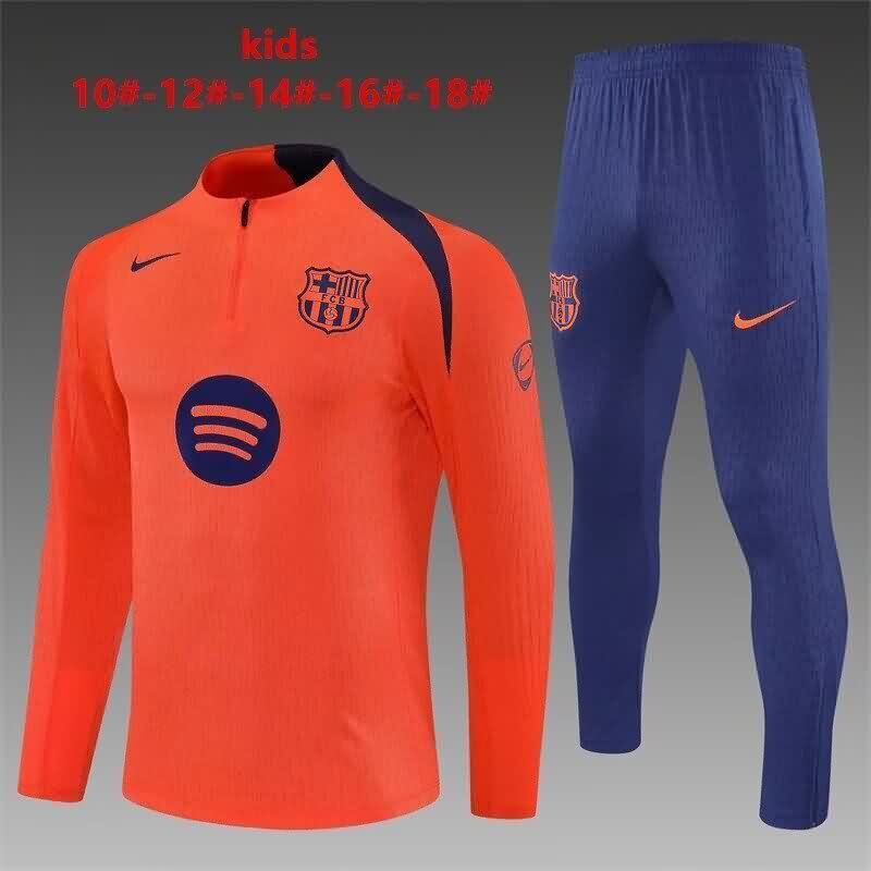 Barcelona 25/26 Kids Orange Soccer Tracksuit