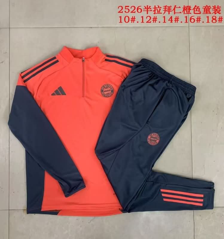 Bayern Munich 25/26 Kids Orange Soccer Tracksuit