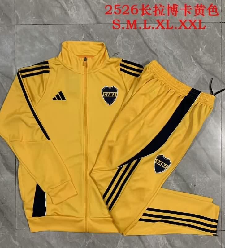 AAA(Thailand) Boca Juniors 2025 Yellow Soccer Tracksuit 02