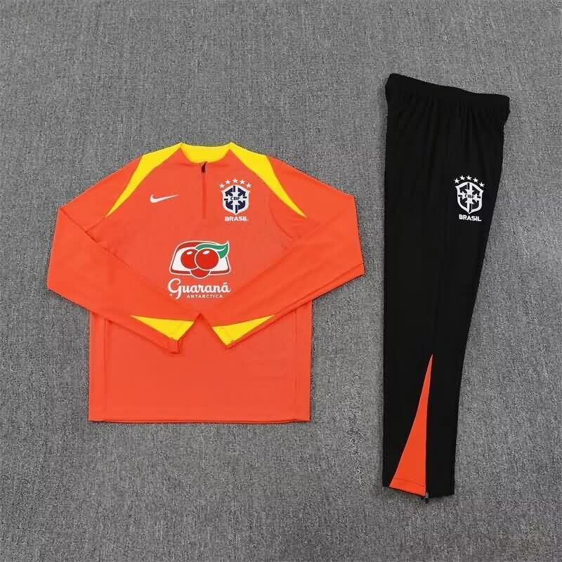 AAA(Thailand) Brazil 2025 Orange Soccer Tracksuit