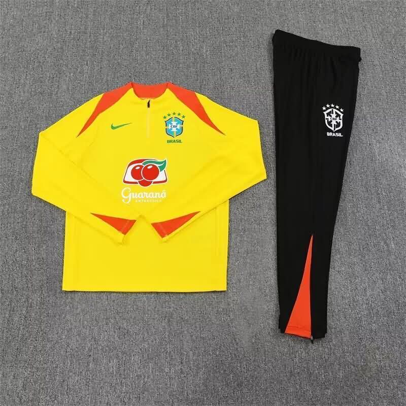 AAA(Thailand) Brazil 2025 Yellow Soccer Tracksuit