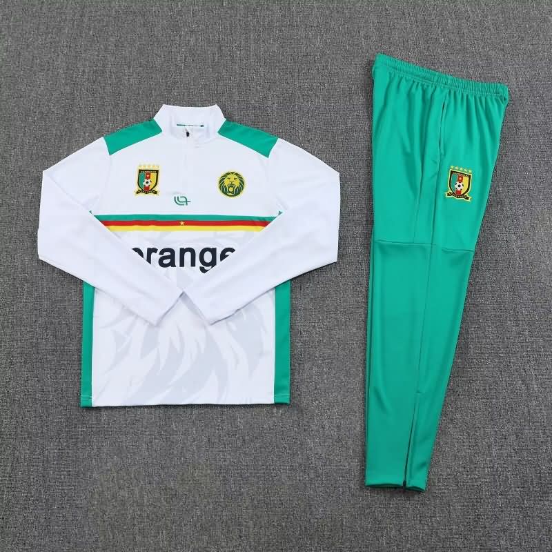 AAA(Thailand) Cameroon 2025 White Soccer Tracksuit 02