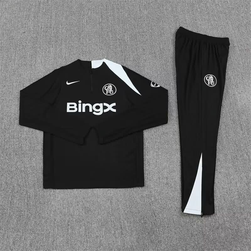 AAA(Thailand) Chelsea 25/26 Black Soccer Tracksuit 03