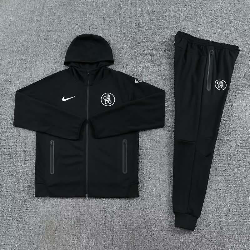 AAA(Thailand) Chelsea 25/26 Black Soccer Tracksuit 04