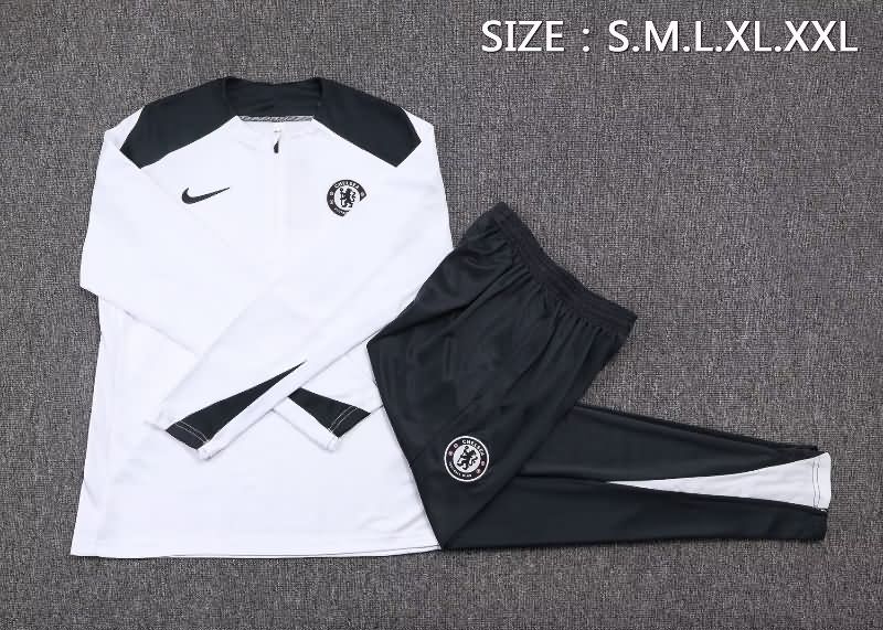 AAA(Thailand) Chelsea 25/26 White Soccer Tracksuit 02