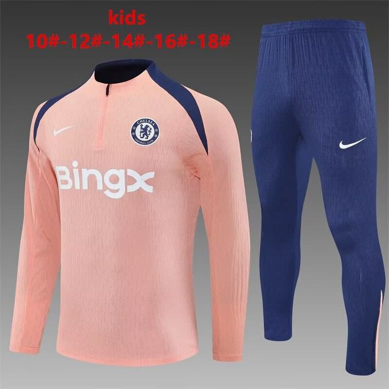 Chelsea 25/26 Kids Pink Soccer Tracksuit