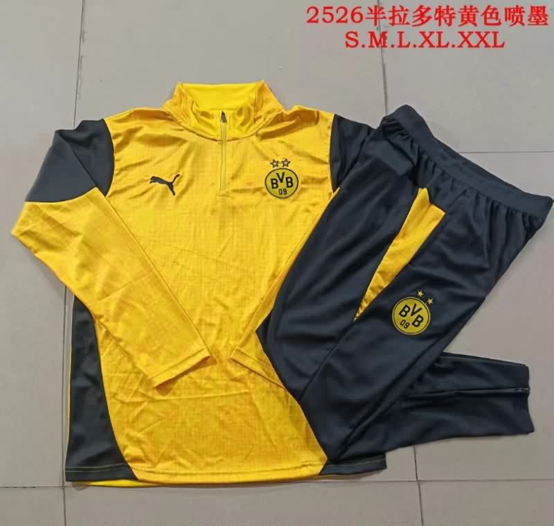 AAA(Thailand) Dortmund 25/26 Yellow Soccer Tracksuit 02