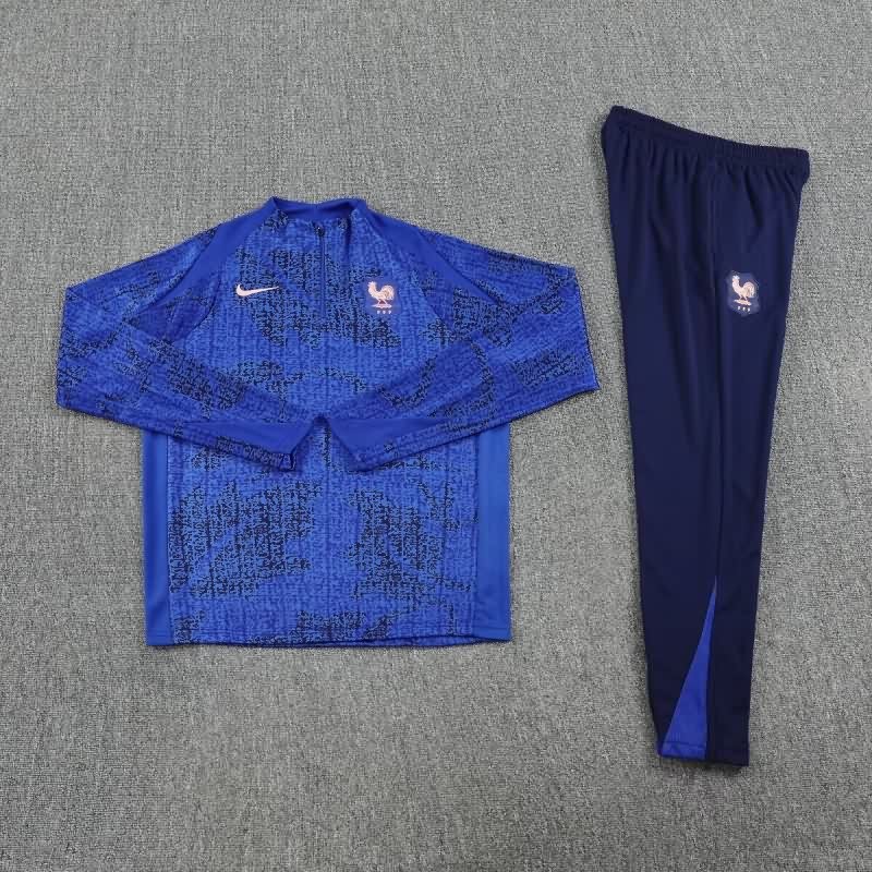 AAA(Thailand) France 2025 Dark Blue Soccer Tracksuit 02