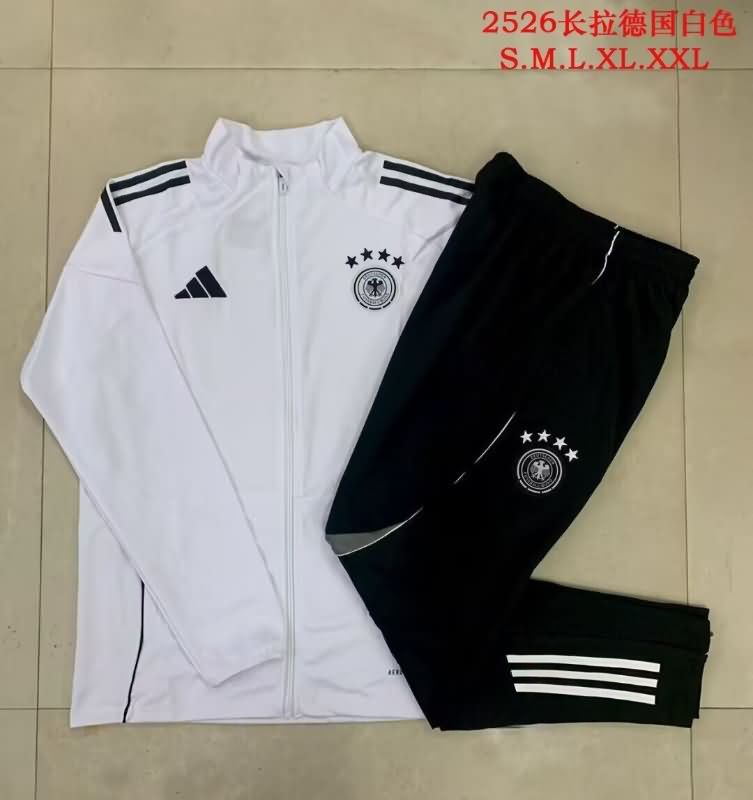 AAA(Thailand) Germany 2025 White Soccer Tracksuit 03