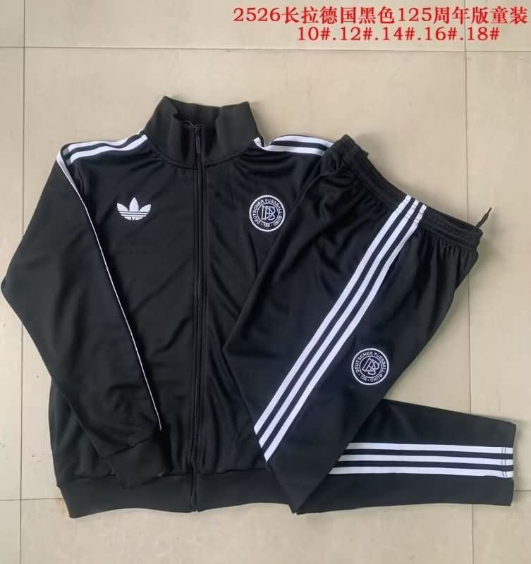 Germany 2025 Kids Black Soccer Tracksuit