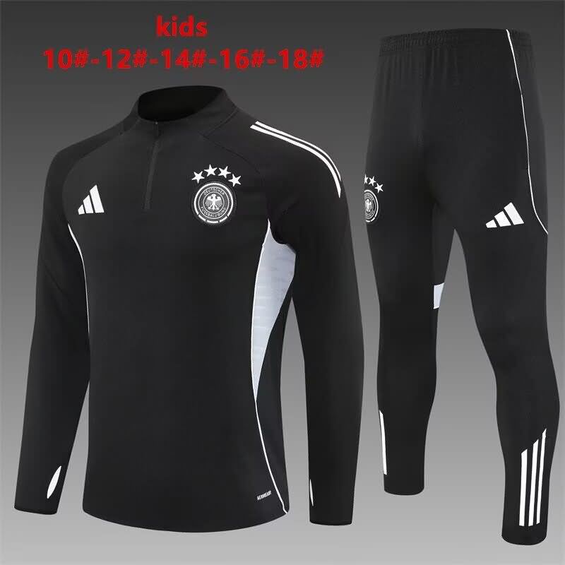 Germany 2025 Kids Black Soccer Tracksuit 02