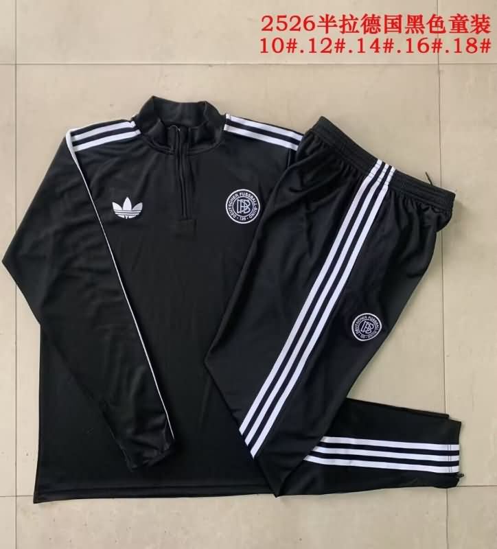 Germany 2025 Kids Black Soccer Tracksuit 03