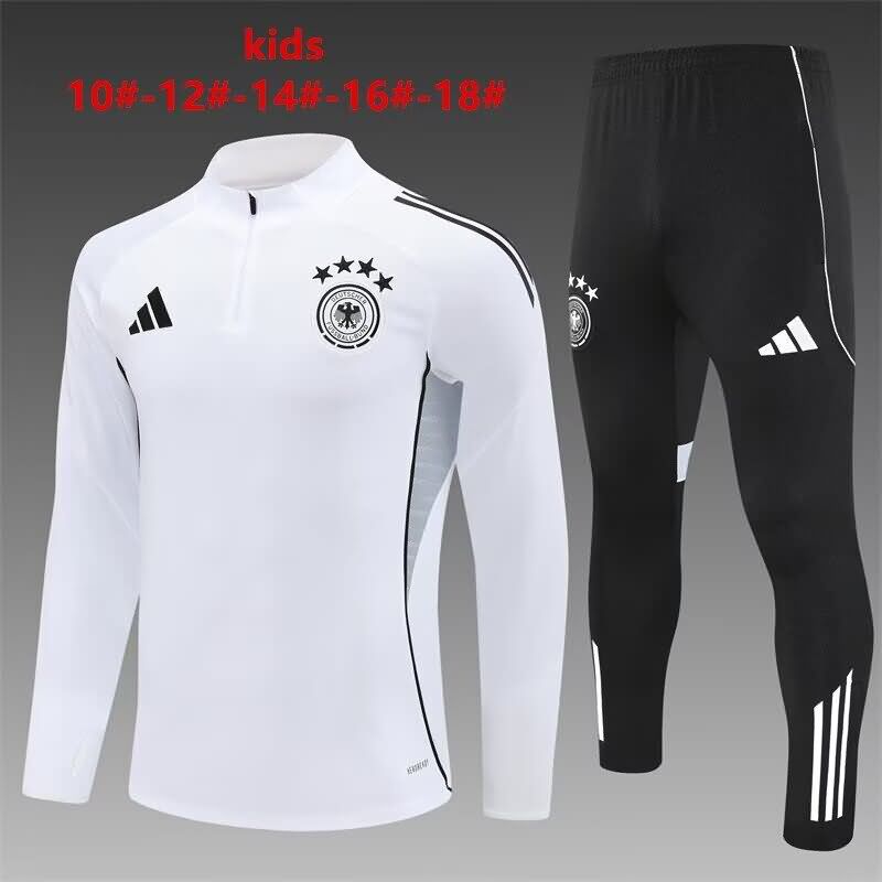 Germany 2025 Kids White Soccer Tracksuit 02