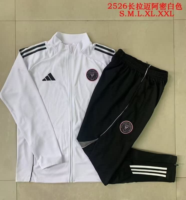 AAA(Thailand) Inter Miami 2025 White Soccer Tracksuit 02