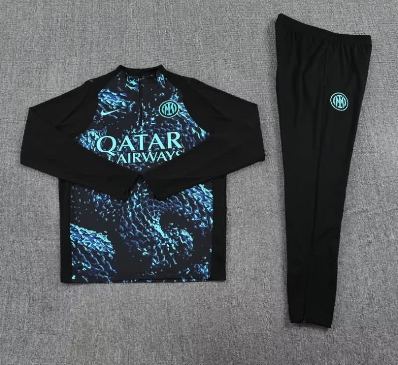 AAA(Thailand) Inter Milan 25/26 Black Soccer Tracksuit 02