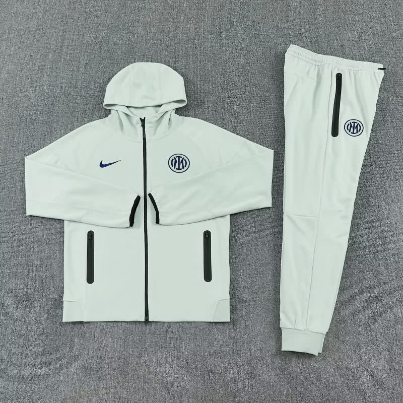 AAA(Thailand) Inter Milan 25/26 Grey Soccer Tracksuit 02