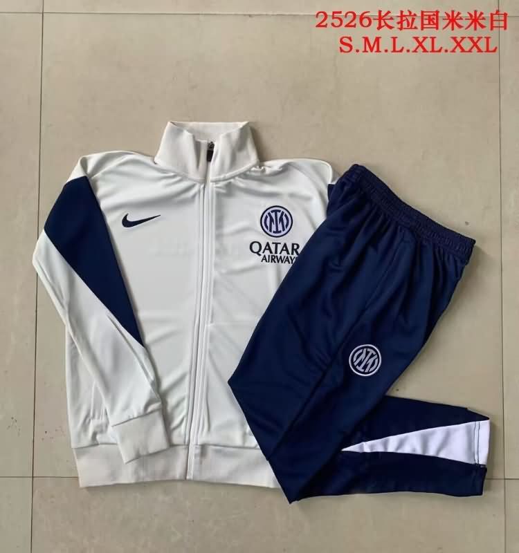 AAA(Thailand) Inter Milan 25/26 White Soccer Tracksuit