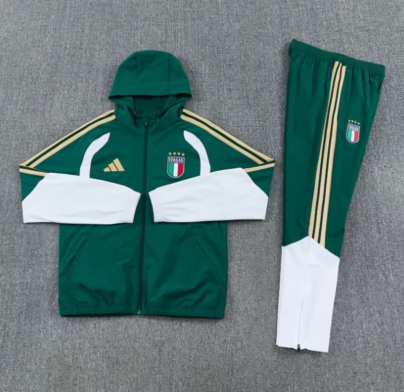 AAA(Thailand) Italy 2026 Green Soccer Tracksuit 02