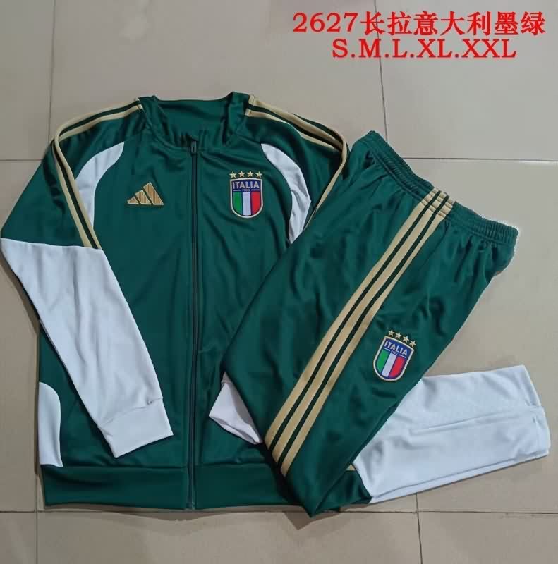 AAA(Thailand) Italy 2026 Green Soccer Tracksuit 03