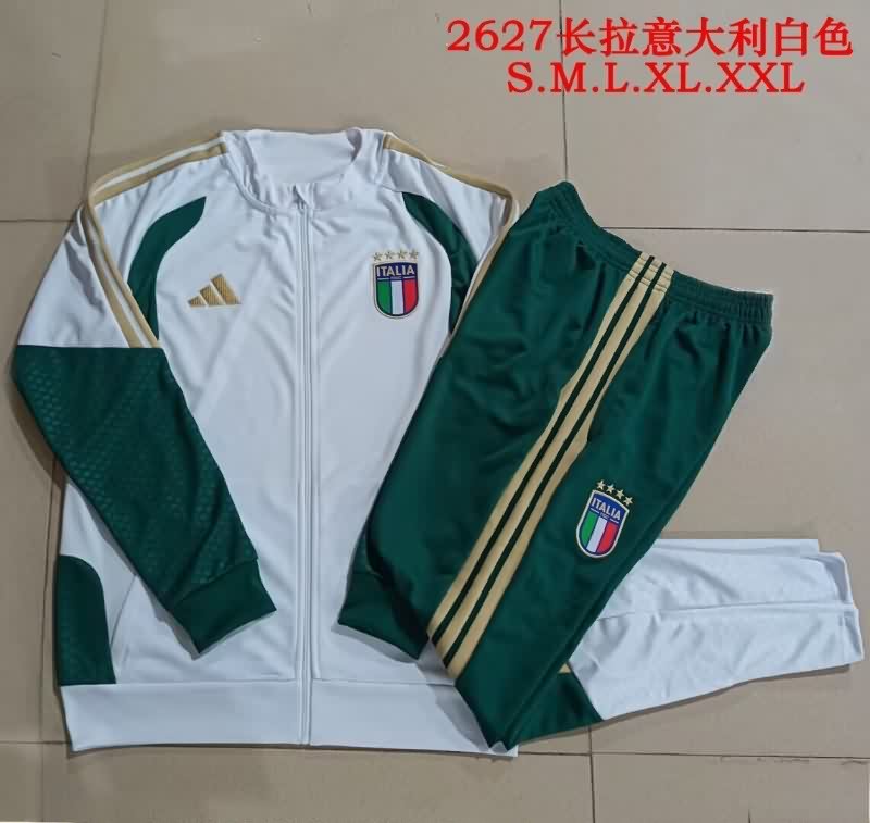AAA(Thailand) Italy 2026 White Soccer Tracksuit 03