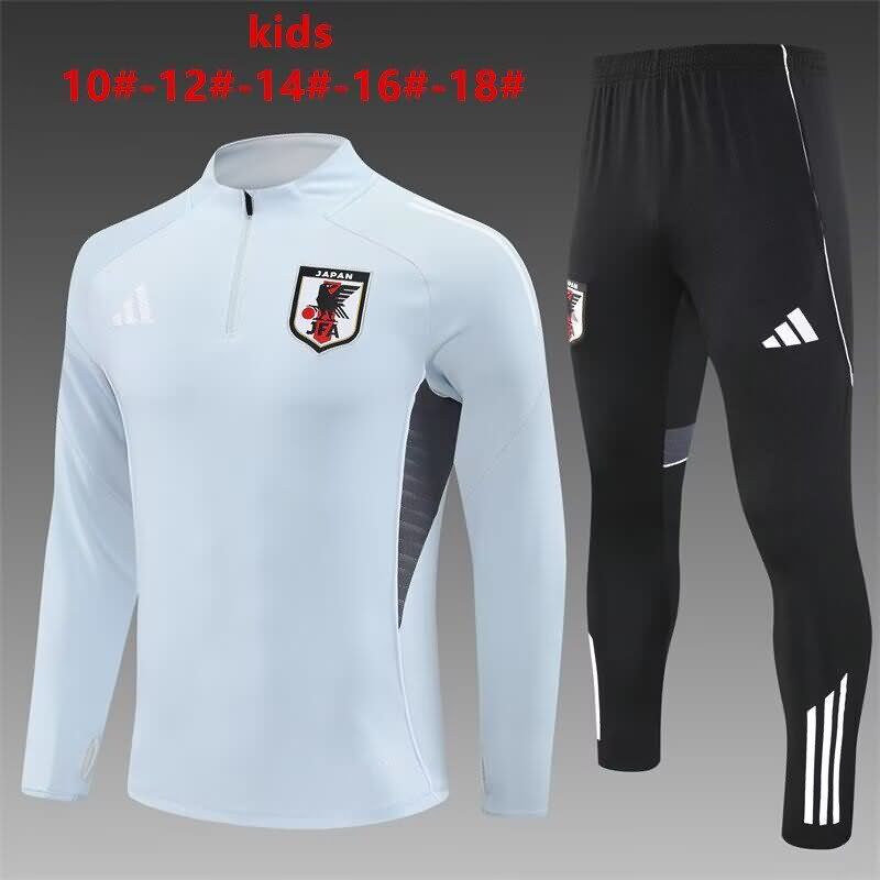 Japan 2025 Kids Grey Soccer Tracksuit