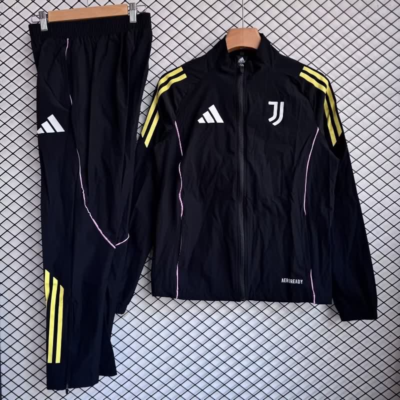 AAA(Thailand) Juventus 25/26 Black Soccer Tracksuit 03