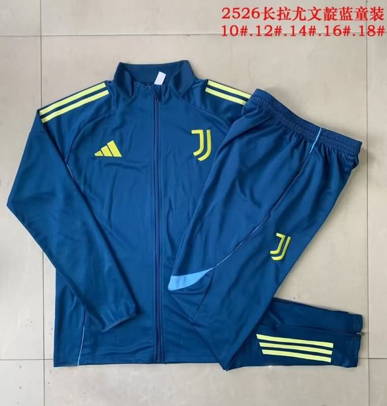 Juventus 25/26 Kids Dark Blue Soccer Tracksuit