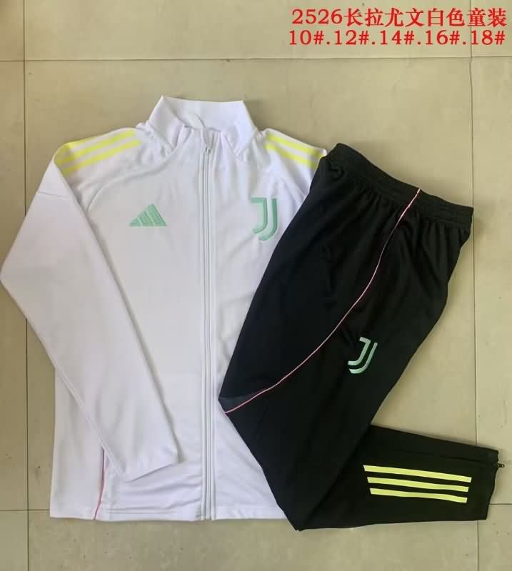 Juventus 25/26 Kids White Soccer Tracksuit 03
