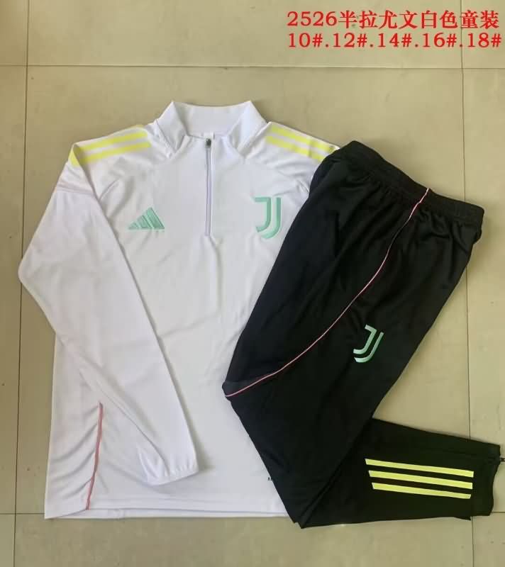Juventus 25/26 Kids White Soccer Tracksuit 04