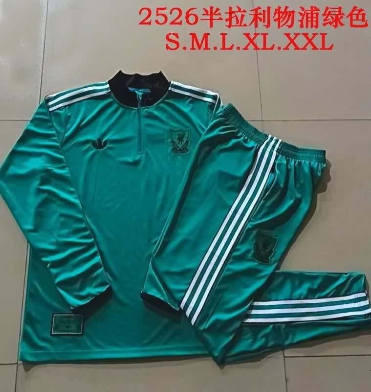 AAA(Thailand) Liverpool 25/26 Green Soccer Tracksuit 04