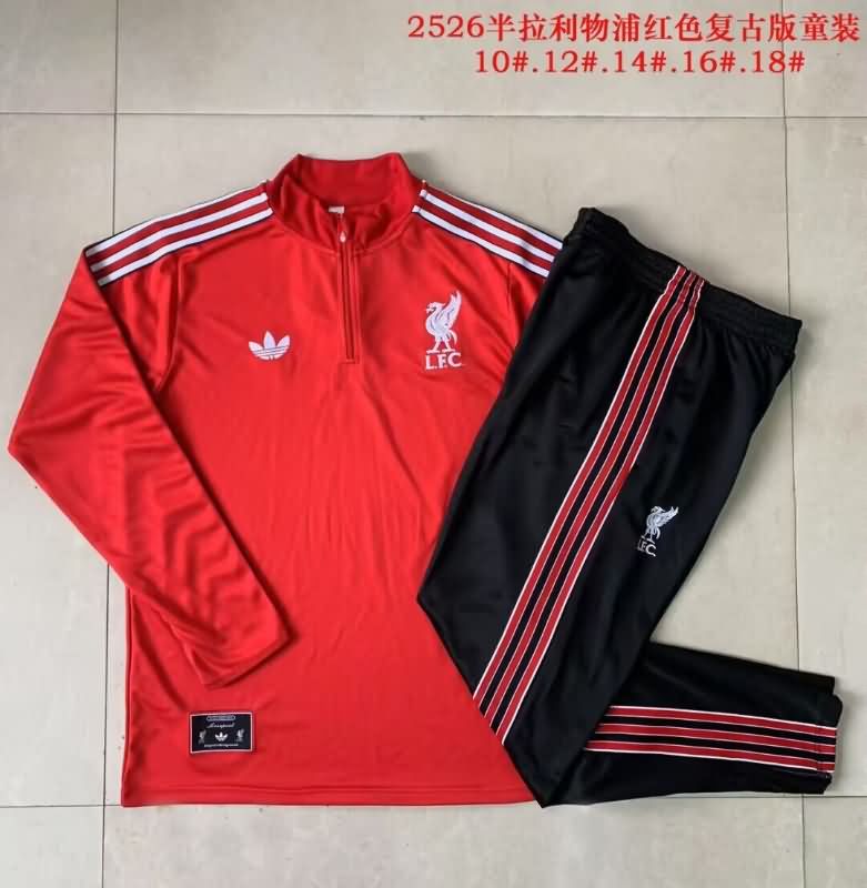 Liverpool 25/26 Kids Red Soccer Tracksuit