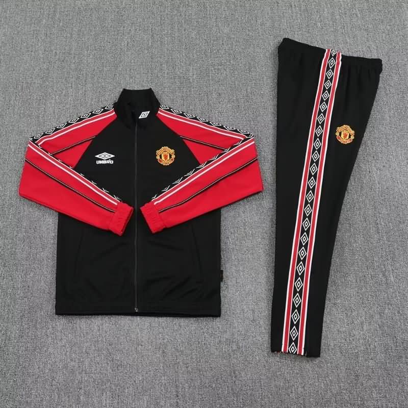 AAA(Thailand) Manchester United 25/26 Black Soccer Tracksuit