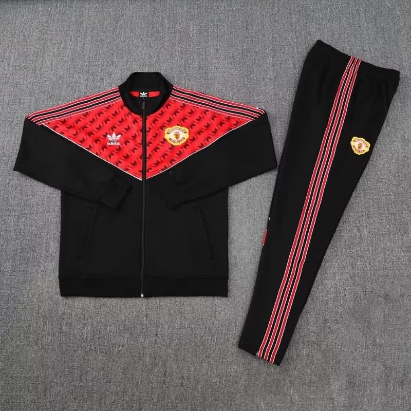 AAA(Thailand) Manchester United 25/26 Black Soccer Tracksuit 02
