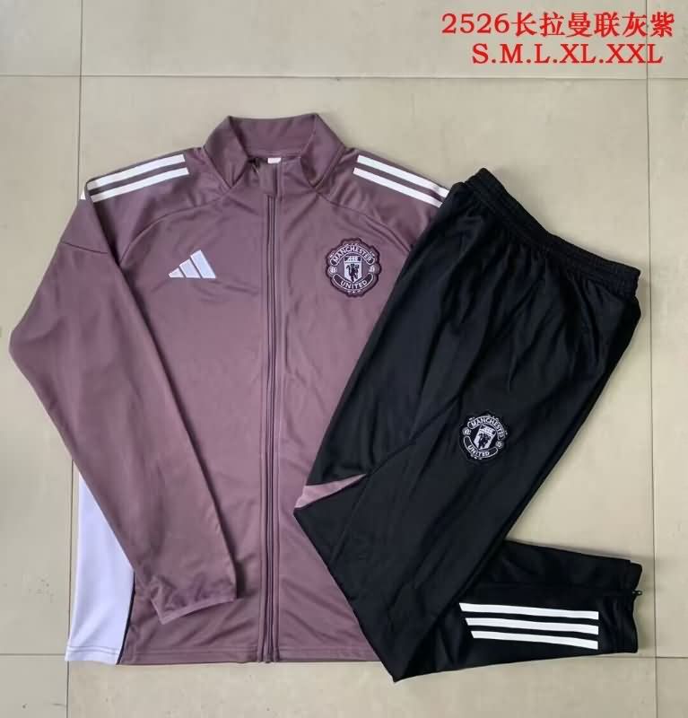 AAA(Thailand) Manchester United 25/26 Purple Soccer Tracksuit