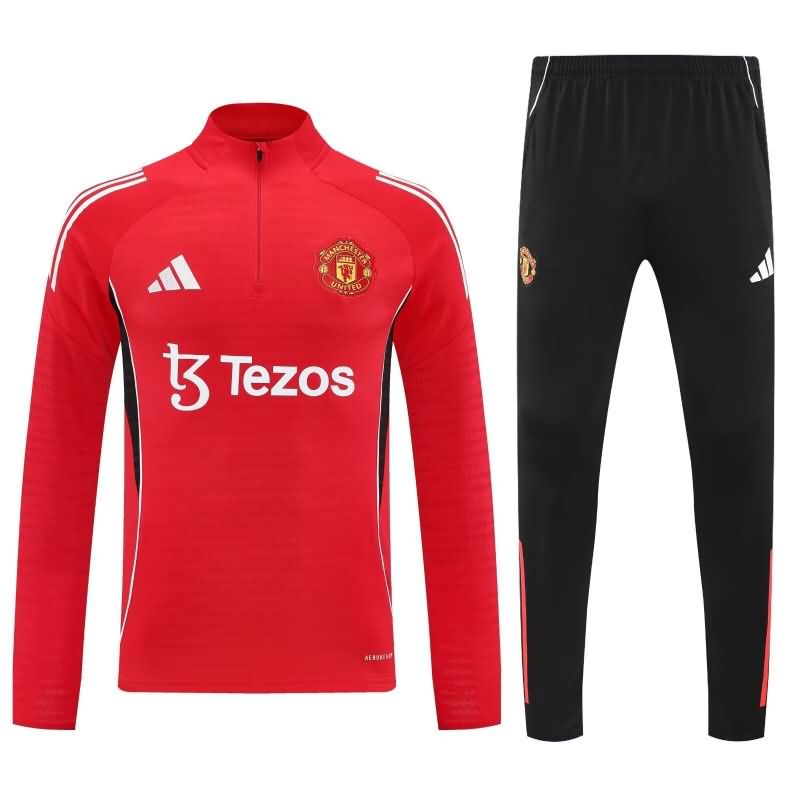 AAA(Thailand) Manchester United 25/26 Red Soccer Tracksuit