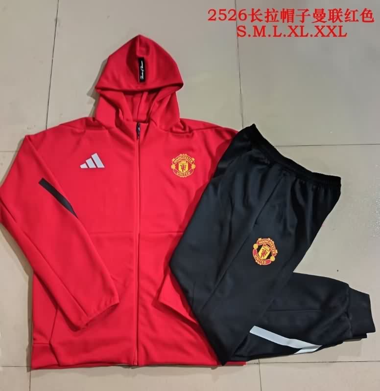 AAA(Thailand) Manchester United 25/26 Red Soccer Tracksuit 03