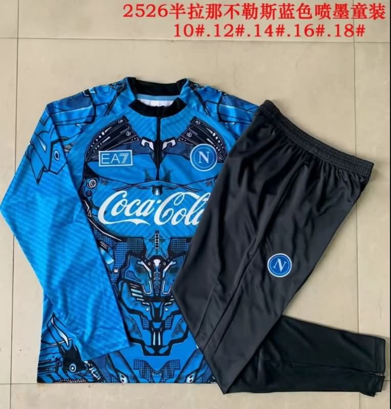 Napoli 25/26 Kids Blue Soccer Tracksuit