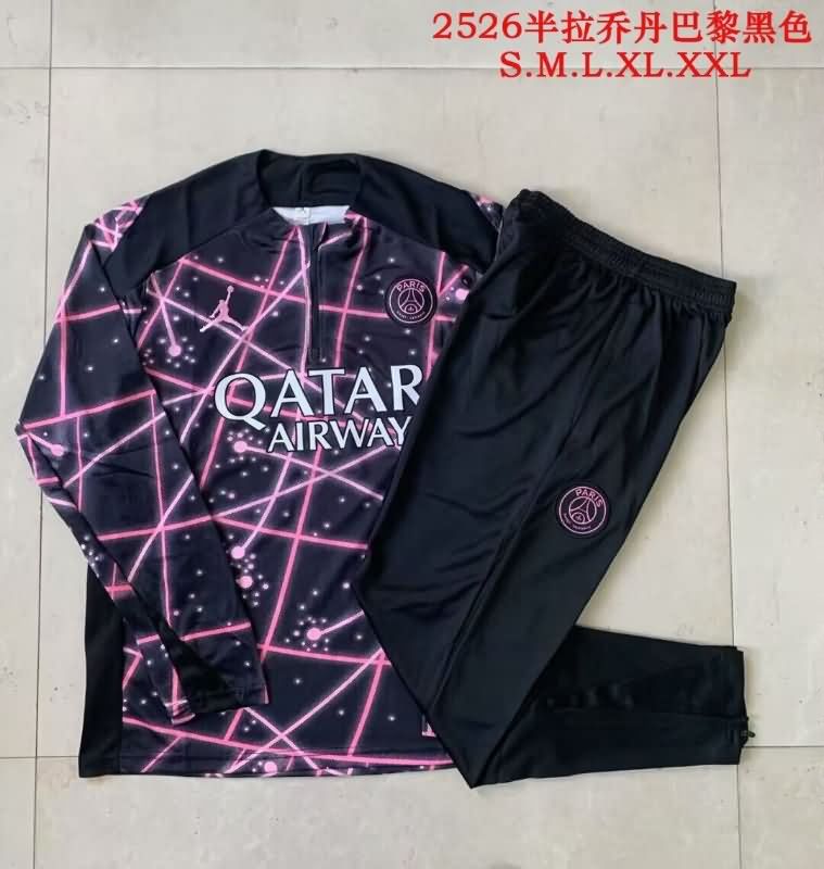 AAA(Thailand) Paris St Germain 25/26 Black Soccer Tracksuit 04