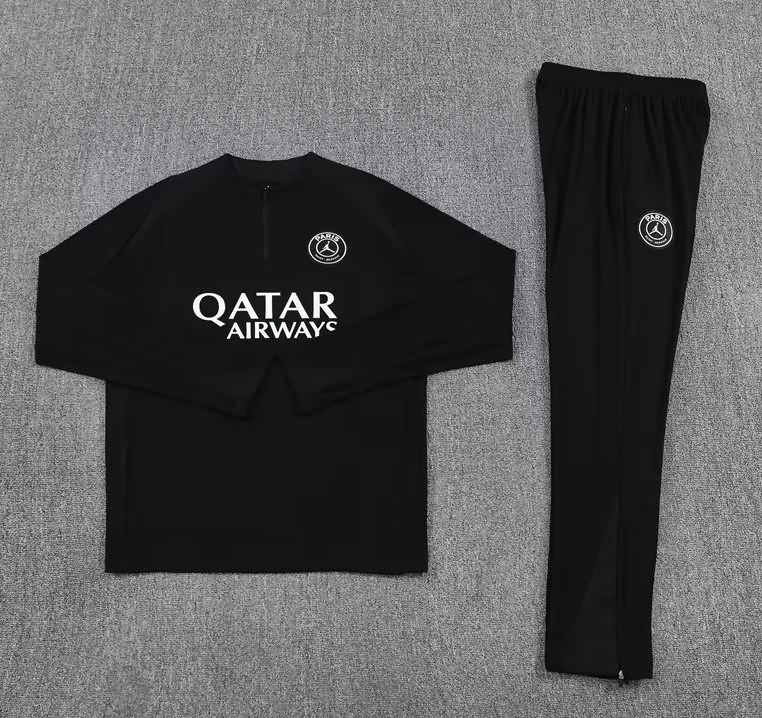 AAA(Thailand) Paris St Germain 25/26 Black Soccer Tracksuit 08