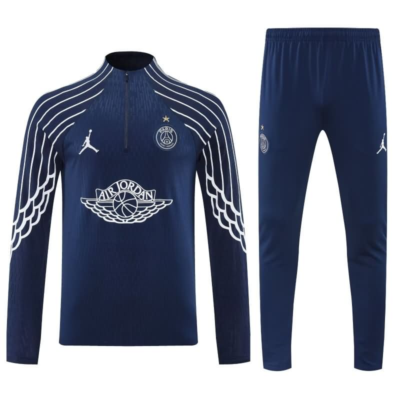AAA(Thailand) Paris St Germain 25/26 Dark Blue Soccer Tracksuit 03