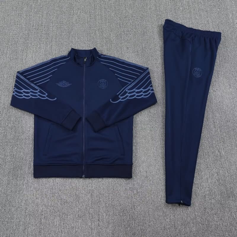 AAA(Thailand) Paris St Germain 25/26 Dark Blue Soccer Tracksuit 04
